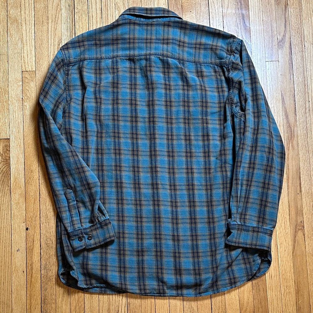 Pendleton Teal/Ocre Burnside Button-Up Flannel Sh… - image 4